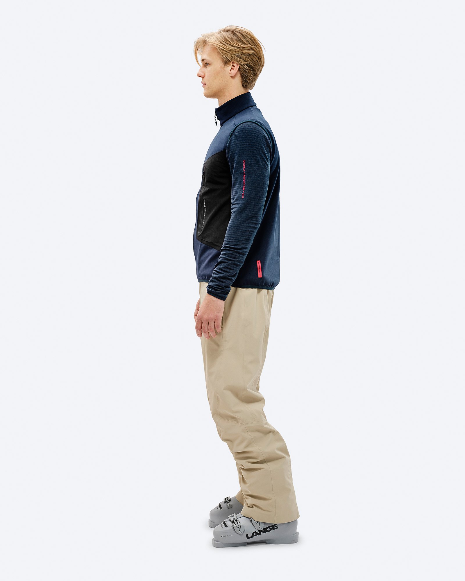 THE MOUNTAIN STUDIO - TECNO GRID FLEECE VEST